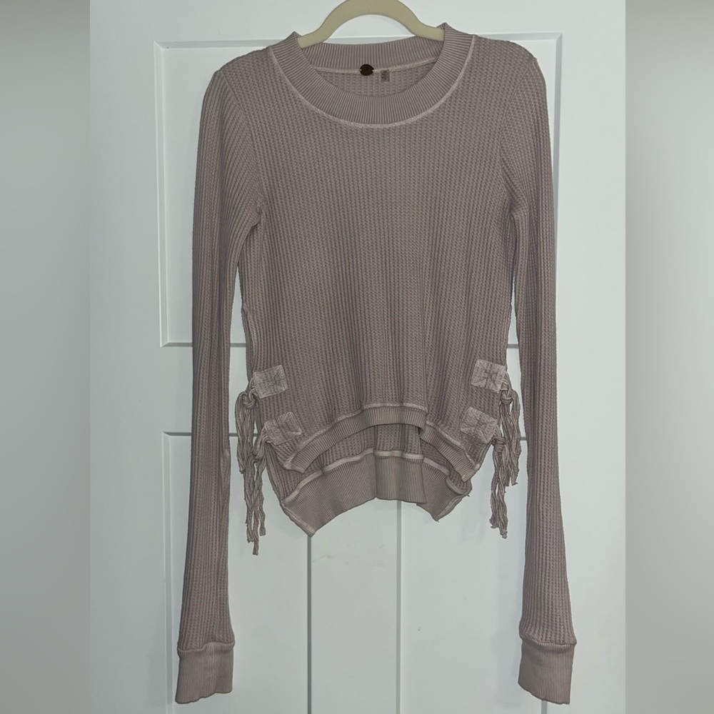 Free People lilac tie side top